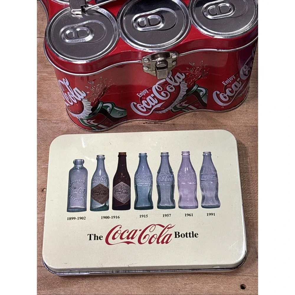 Vintage Coca-Cola Collectibles Lot 12 Pc Tins Puzzles Cards Candy Tin Decor